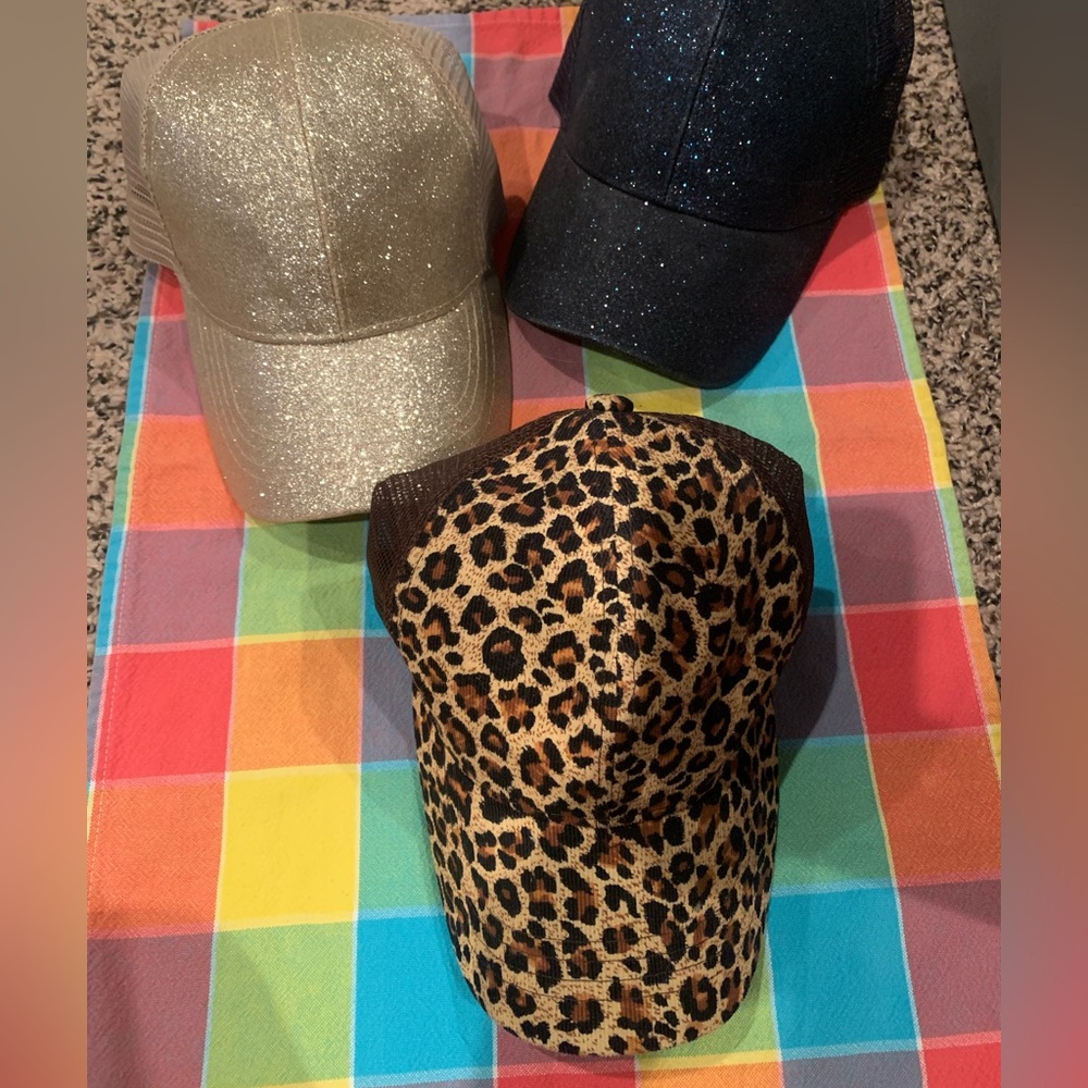 CC hat lot … ponytail hats !! 3 piece set